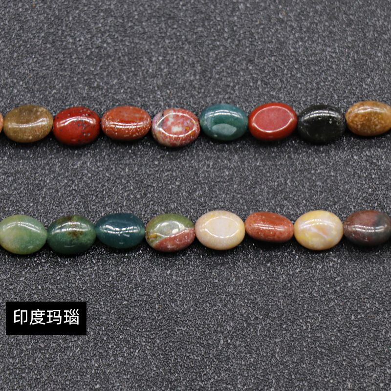 Cristal ágata pedra semi-preciosa em forma de ovo 6 * 8mm oval solto cordão DIY pulseira colar jóias