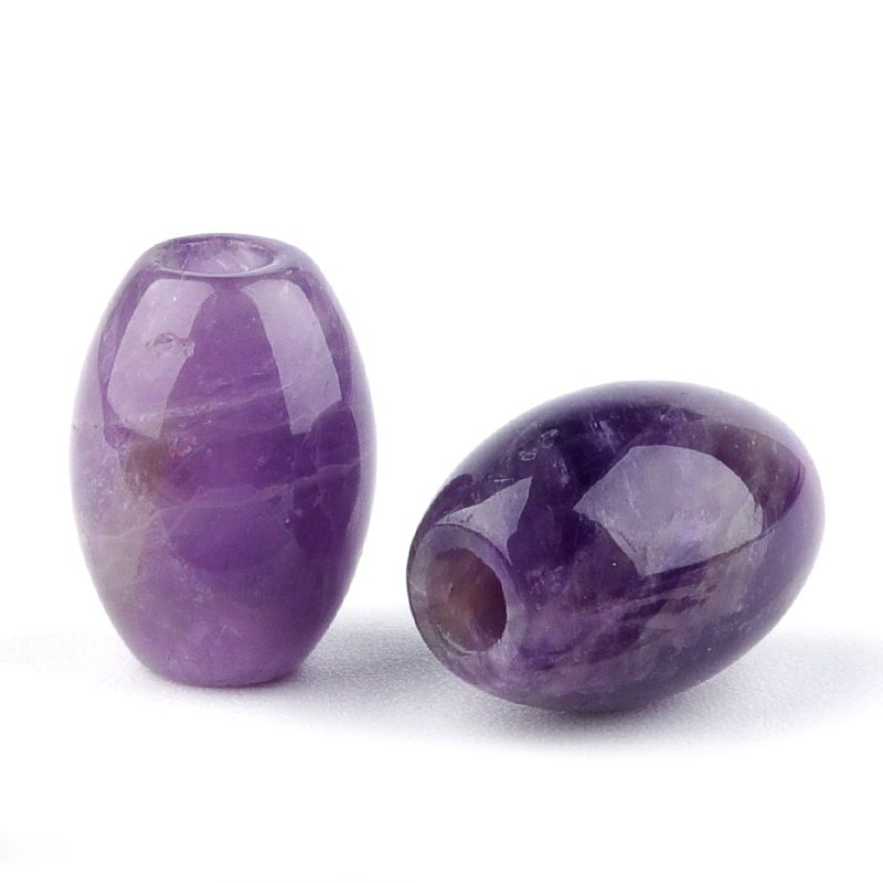 2323-Grânulos de Buraco Grande Grânulos Soltos de Cristal 13x18 Buraco 4mm Grânulos de Arroz Pedra de Ágata Grânulos Soltos DIY Acessórios de Jóias