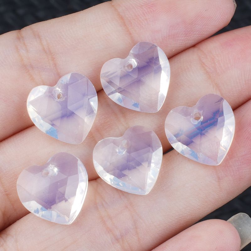 13Mm cristal ágata jade corte amor pingente DIY colar pulseira brincos jóias acessórios material