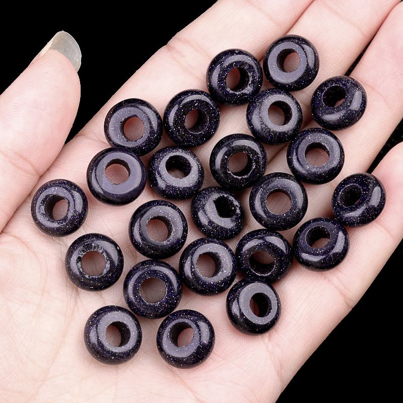 1201-6X12mm buraco 5mm contas de ábaco grande buraco, pedra natural contas de buraco grande acessórios de jóias DIY