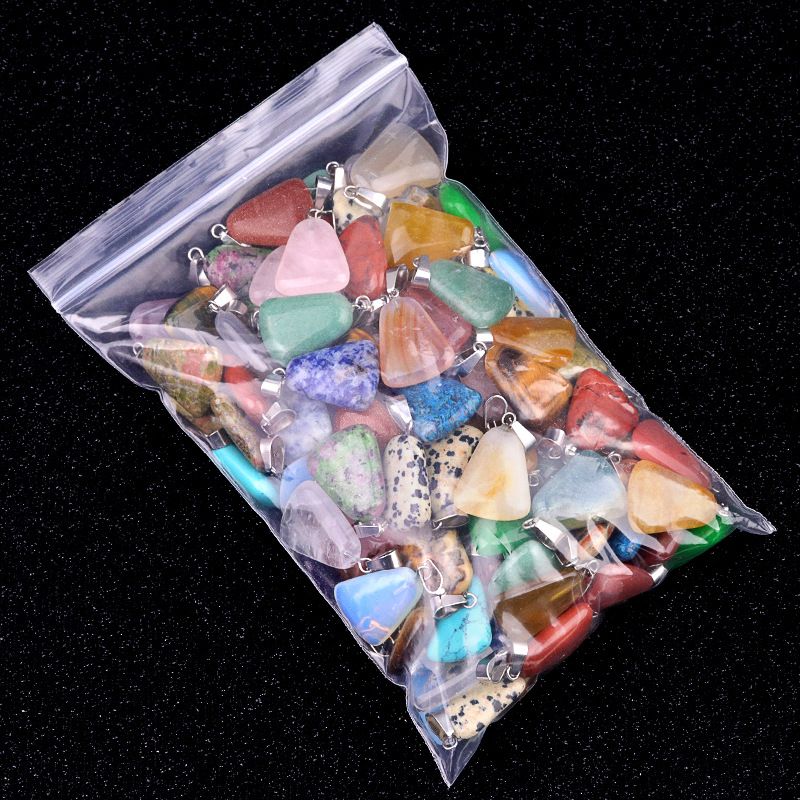1457-20Mm Pingente Trapezoidal, Cristal Natural Pingente Geométrico Pingente de Pedra Semi-Preciosa Brincos Colar Acessórios