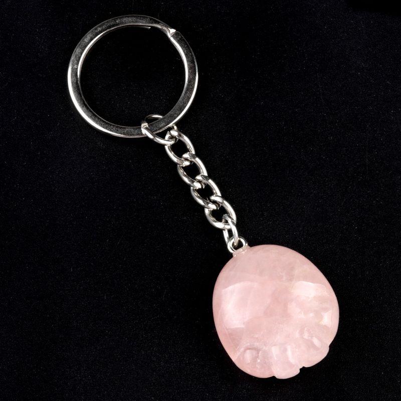 1977-Pedra de cristal natural ágata pequeno pé chaveiro, pata de urso, pingente de carro, presente de casal.