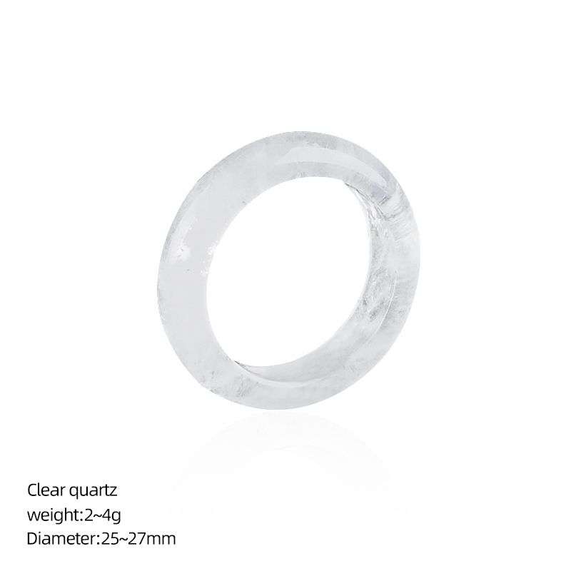 Anéis de cristal natural, pulseiras de mão masculinas e femininas, anéis de corrida, acessórios, anéis de pedra semipreciosa ins nicho high-end sense