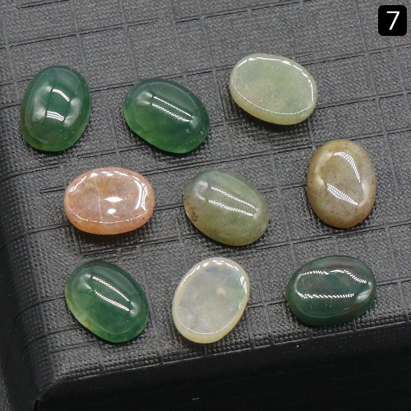 Superfície de anel em forma de ovo 1236-6X8mm, cristal natural de arco único oval geométrico DIY jóias incrustadas com acessórios de pedra solta