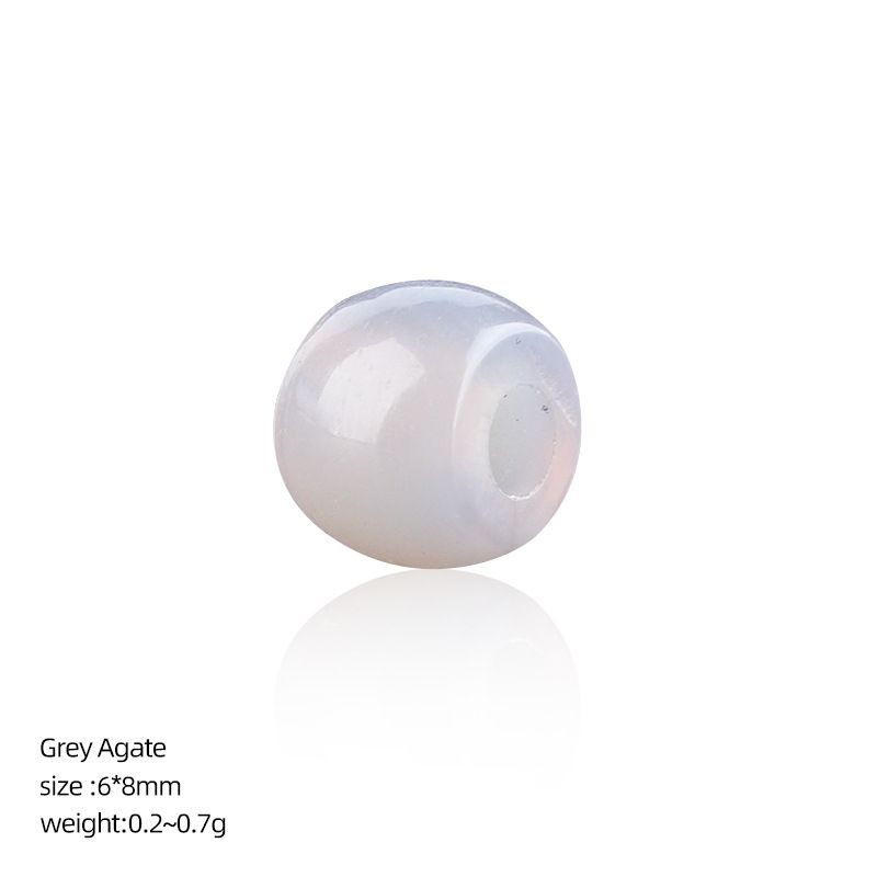 8Mm buraco 3 grande buraco de cristal natural contas soltas DIY pulseira colar jóias ágata contas de roda tigre olho balde contas acessórios