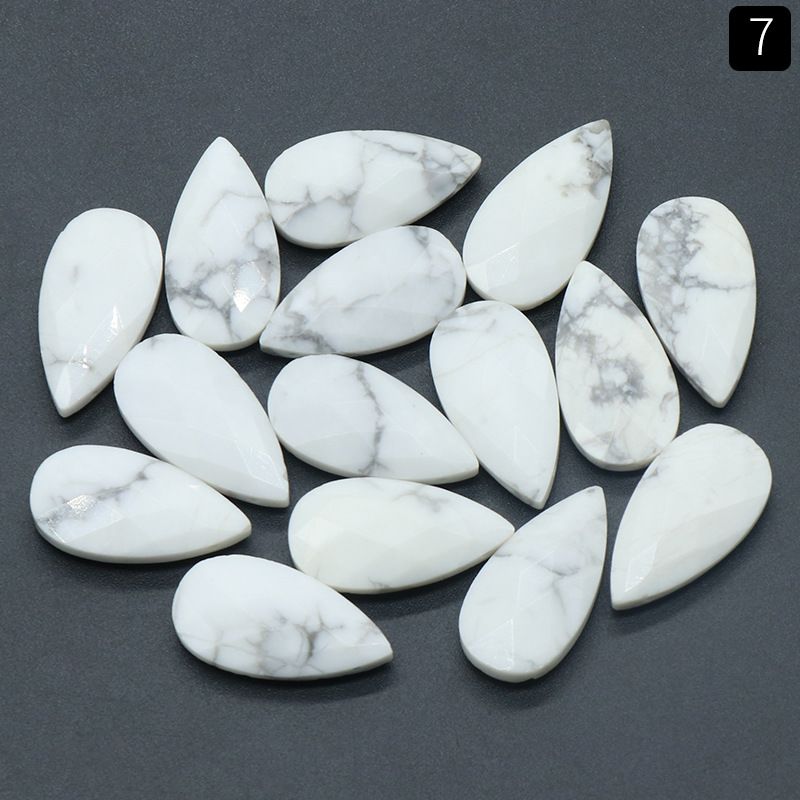 1423-Cristal de pó natural ametista gota de água cortada contas soltas colar DIY brincos pingente acessórios pingente de jóias
