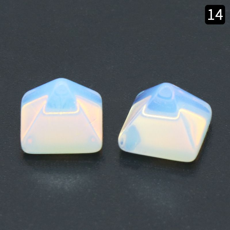 1106-8Mm pirâmide anel de cristal ágata pedra semi-preciosa mini pirâmide contas soltas DIY material de fixação de diamante