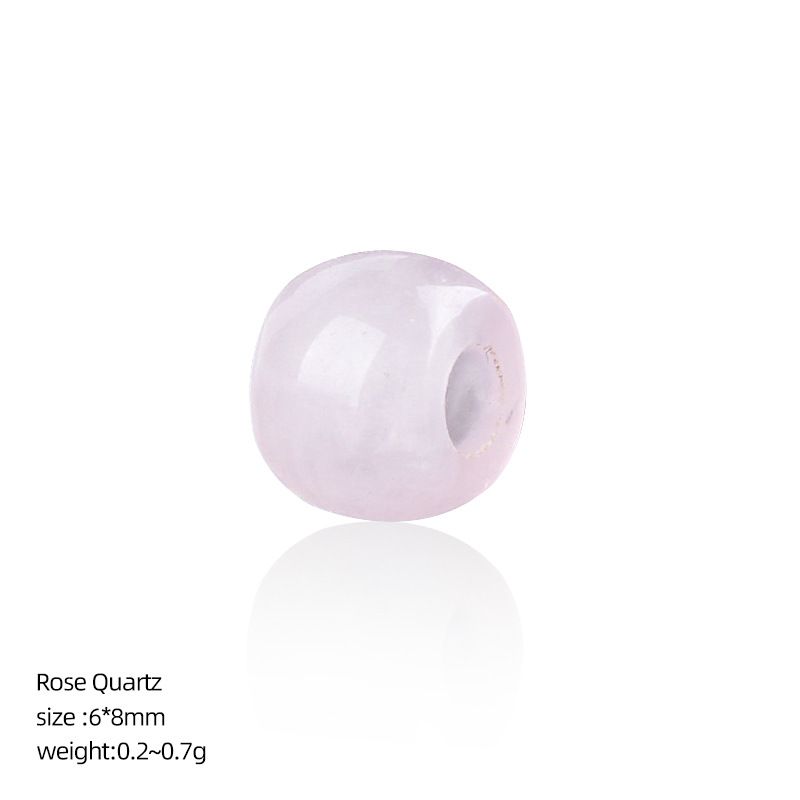 8Mm buraco 3 grande buraco de cristal natural contas soltas DIY pulseira colar jóias ágata contas de roda tigre olho balde contas acessórios