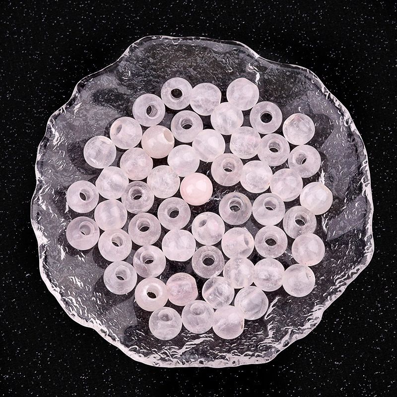 309-Grânulos Macroporosos Cristal Natural Ágata Jade Pedra Macroporosa Grânulos Soltos 8mm Buraco 3mmdiy Tecelagem Acessórios