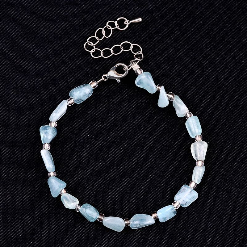 2077-Pulseira de ametista cristal azul turmalina cabelo cristal pulseira de pedra irregular mercadoria cênica