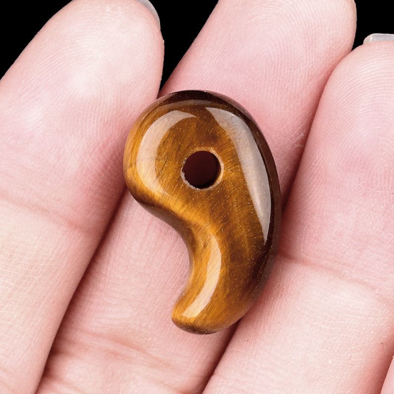 175-Cristal ágata yin e yang gancho jade pingente grande tengu Inuyasha animação pulseira periférica colar acessórios