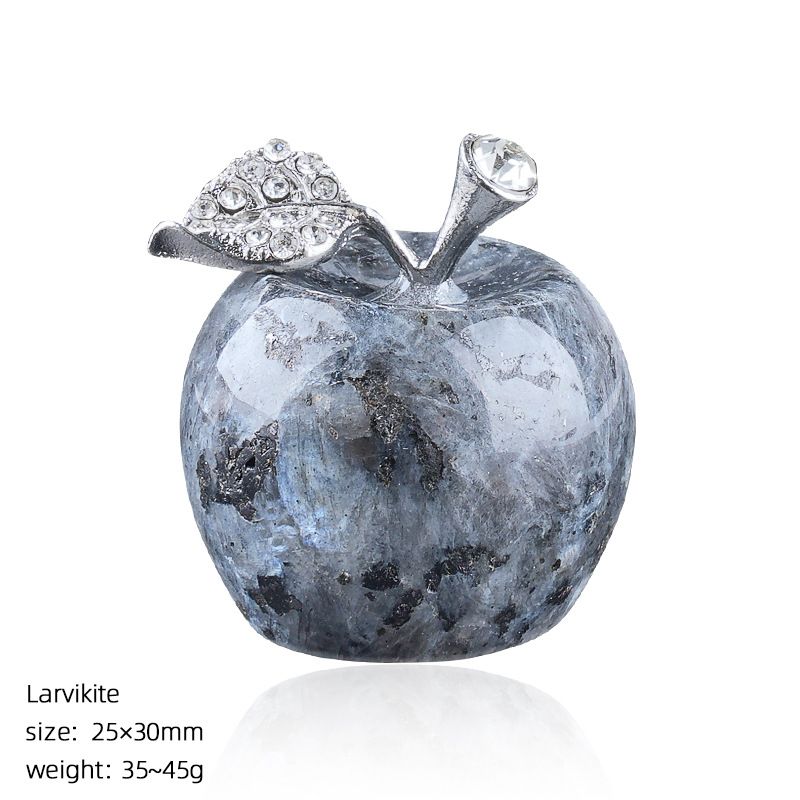 Transfronteiriço 30mm ornamento de maçã de pedra natural Presente de Natal Véspera de Natal decoração de mesa cristal ágata maçã grande