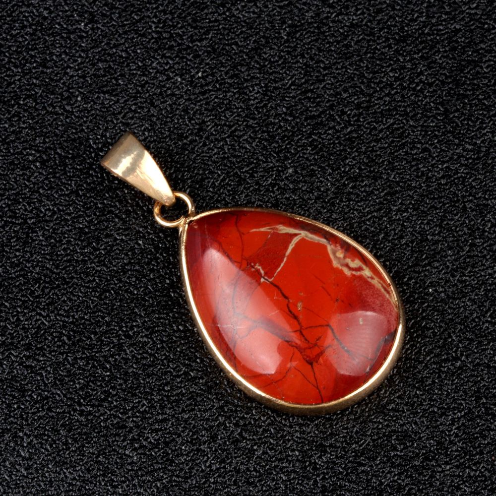 Nova venda quente, pingente de gota de água com bainha de ágata de cristal de ágata, colar de cobre turquesa.
