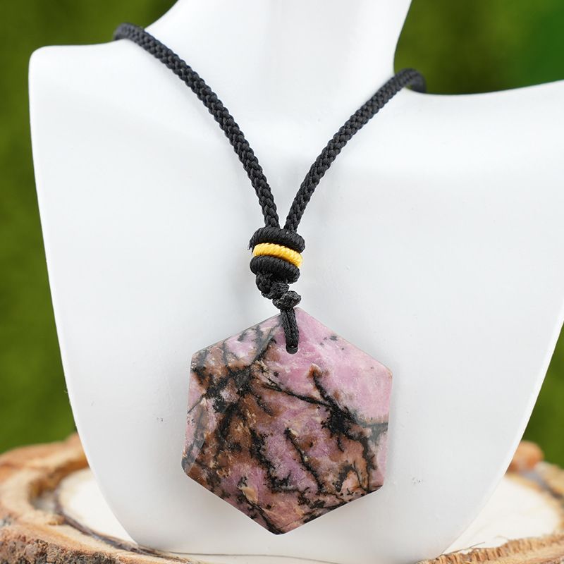 Pingente de hexagrama de cristal natural, pedra olho de tigre ametista, colar de pedra semipreciosa de cristal branco, pingente de joias.