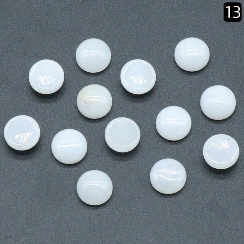 Superfície de anel redonda de 1247-8Mm, superfície de cristal natural única curva redonda geométrica DIY jóias incrustadas com acessórios de pedra solta