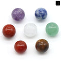 Conjunto de bolas 1355-12mm16mm20mm, cristal natural ágata bola de pedra colorida conjunto 7 pcs