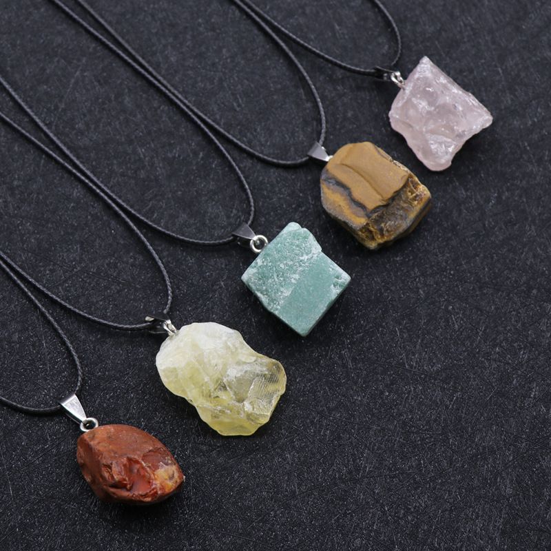 Pingente de pedra áspera, cristal roxo rosa amarelo e branco, olho de tigre Dongling jade pedra de uva, ágata Nanhong.