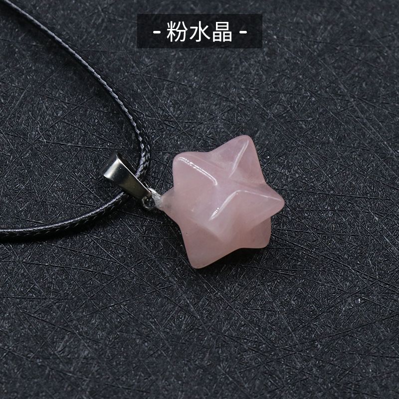 269-Ágata cristal tigre olho grande satélite merkaba pêndulo 3D tridimensional hexagrama pingente DIY acessórios
