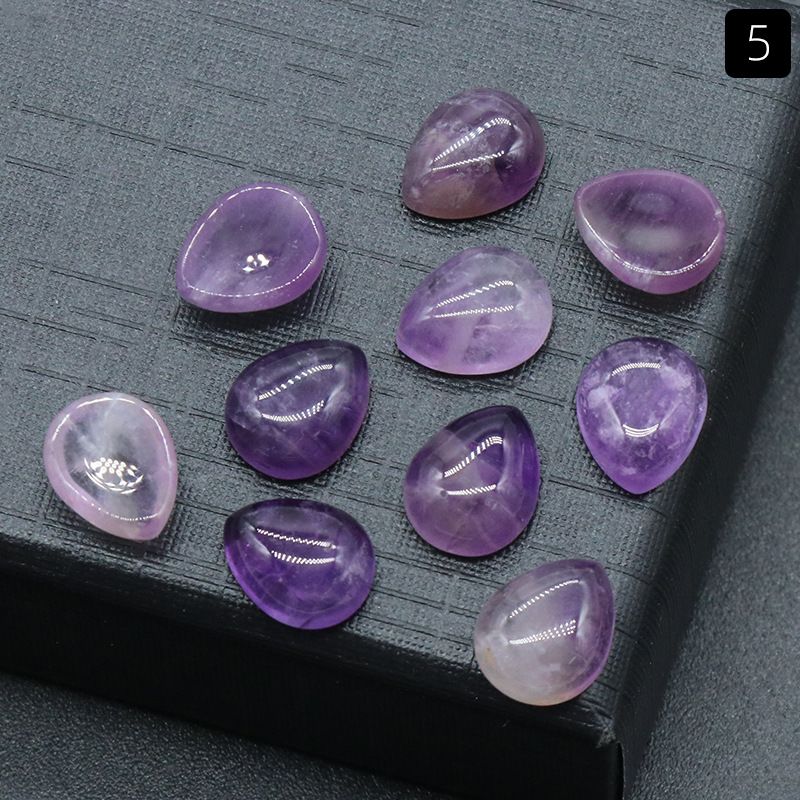 1475-8X10mm superfície do anel de gota de água cristal natural superfície única curva geométrica DIY jóias incrustadas com acessórios de pedra solta