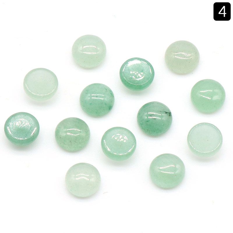 Superfície de anel redonda de 1247-8Mm, superfície de cristal natural única curva redonda geométrica DIY jóias incrustadas com acessórios de pedra solta