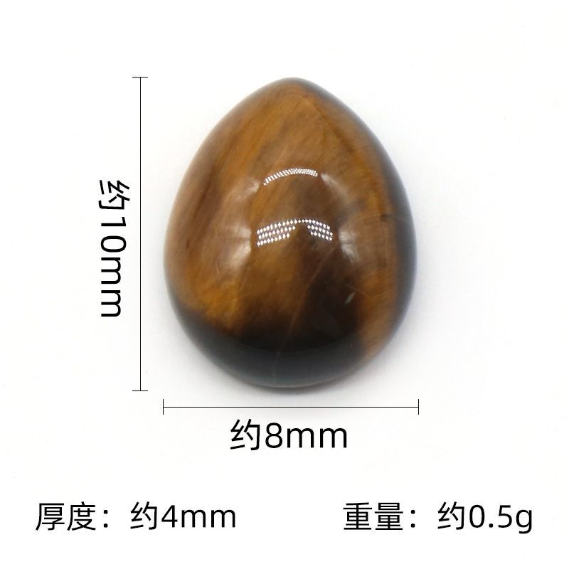 1475-8X10mm superfície do anel de gota de água cristal natural superfície única curva geométrica DIY jóias incrustadas com acessórios de pedra solta