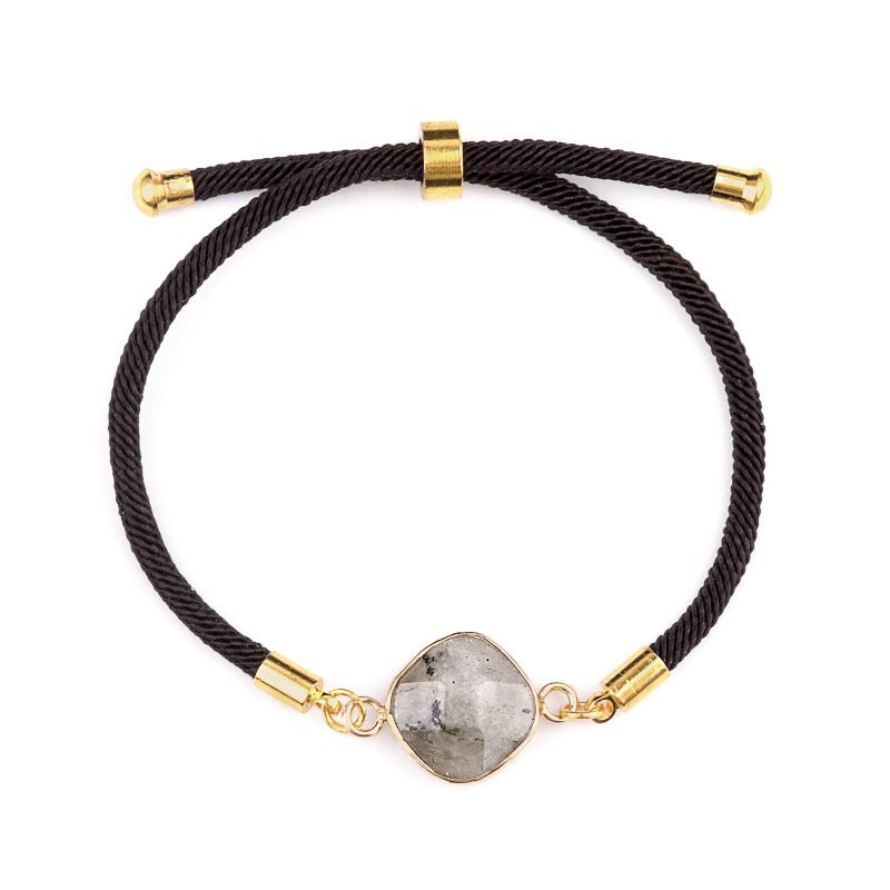 2095-Ametista em pó cristal olho de tigre pedra ajustável pulseira de seção quadrada mercadoria cênica jóias quentes
