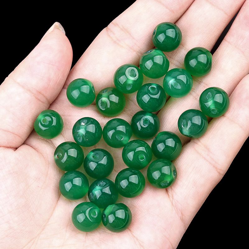 2040-Natural ametista cordão redondo furo lateral fivela de disco de ágata botão de jade Tang roupas Hanfu acessórios de vestuário