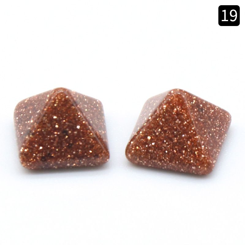 1106-8Mm pirâmide anel de cristal ágata pedra semi-preciosa mini pirâmide contas soltas DIY material de fixação de diamante