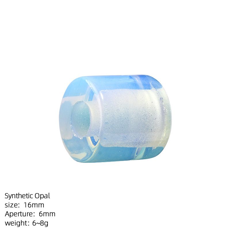 16Mm buraco 6mm cristal natural cilíndrico DIY pulseira colar roupas ágata grande buraco solto talão balde contas acessórios de jóias