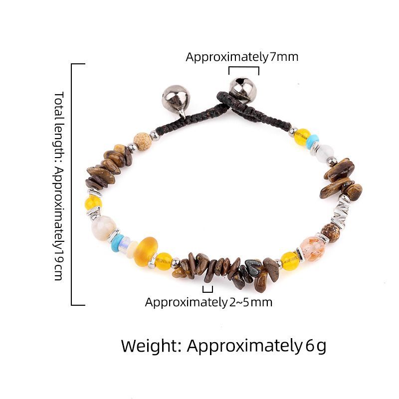 2050-Moda europeia e americana pulseira de cristal natural de pedra semipreciosa tendência nicho design pulseira de cascalho