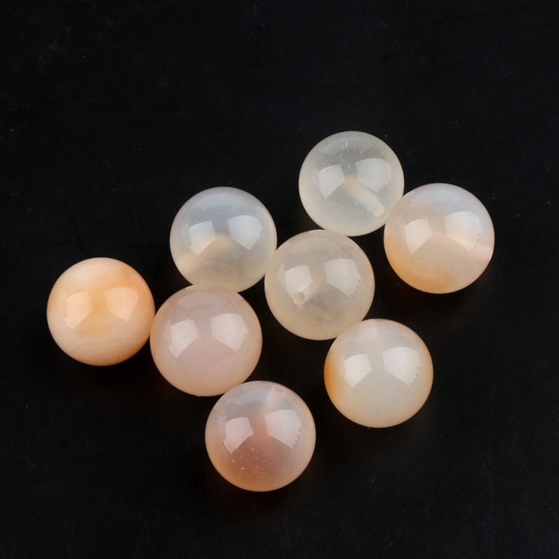 Contas de meio buraco de 1929-12Mm, contas redondas de meio buraco de ágata de cristal contas soltas Brincos de viga DIY acessórios de incrustação Contas de Buda