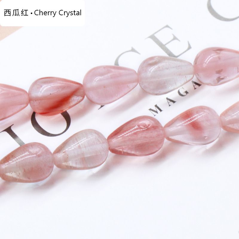861-Pedra semipreciosa de ágata de cristal natural 8X12mm gota de água frisada DIY pulseira colar brincos material de jóias