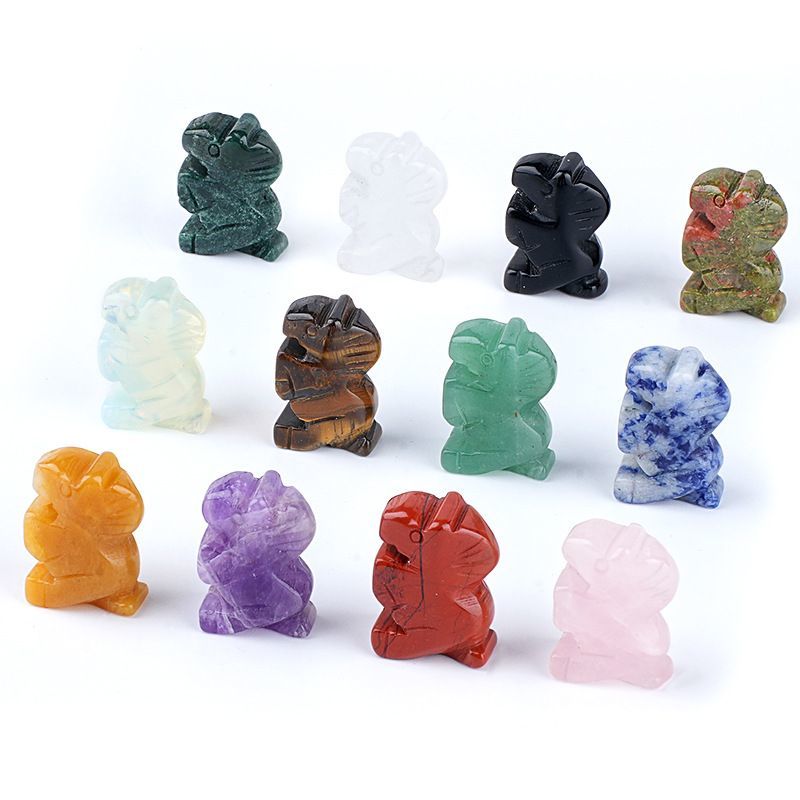 1 polegada de cristal natural pônei ornamento home desktop micro paisagem Ano do Cavalo mascote ágata escultura decoração cavalo
