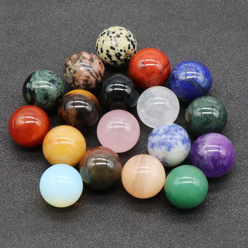 1097Bola não porosa não porosa Bola redonda de 20mm ágata de ametista natural DIY pedra não porosa contas redondas