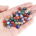 8Mm buraco 3 grande buraco de cristal natural contas soltas DIY pulseira colar jóias ágata contas de roda tigre olho balde contas acessórios