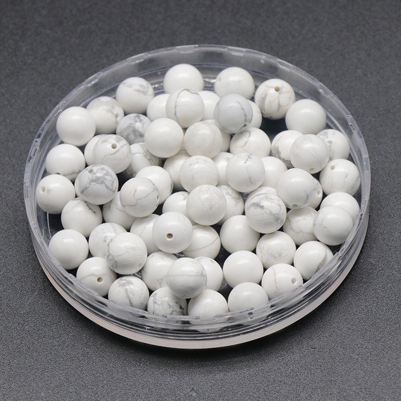 Contas de meio orifício de 1600-8mm, contas redondas de meio orifício de ágata de cristal natural, contas soltas Brincos de viga DIY acessórios de incrustação