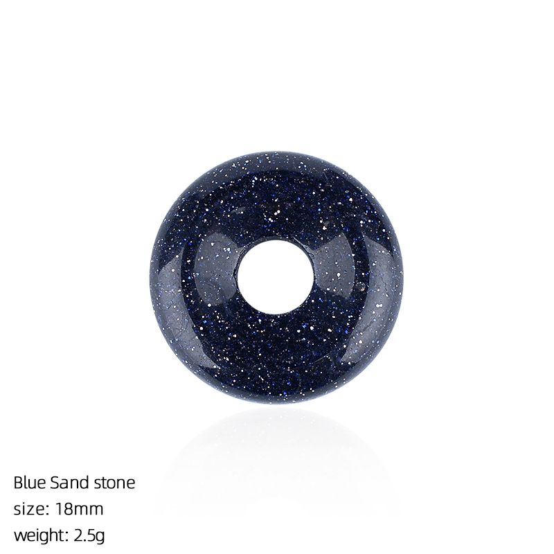18Mm fivela de segurança de pedra natural pingente grande buraco redondo ágata nostálgico acessórios de jóias de cristal ametista fivela de segurança