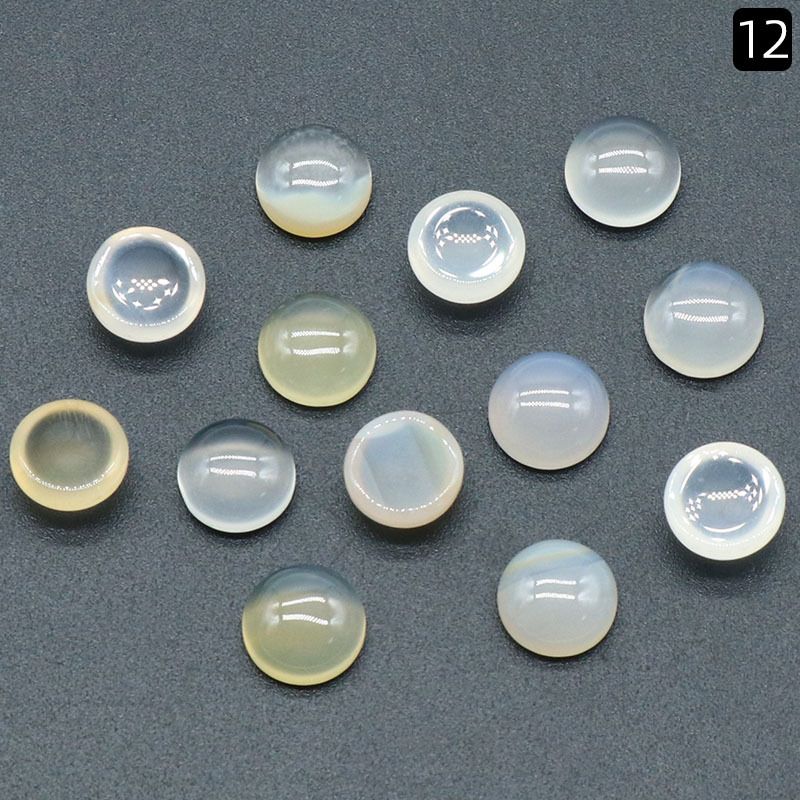 Superfície de anel redonda de 1247-8Mm, superfície de cristal natural única curva redonda geométrica DIY jóias incrustadas com acessórios de pedra solta