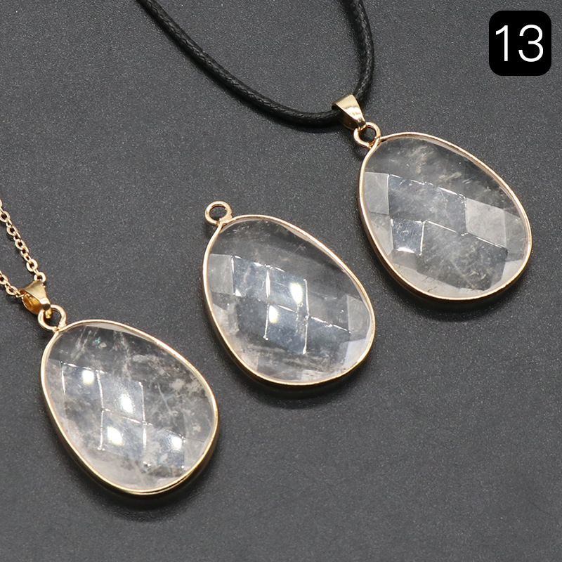 Cristal de ametista em pó Colar de bainha de corte de pedra de tigre Tianhe, pingente de bainha de pedra de ágata de cristal