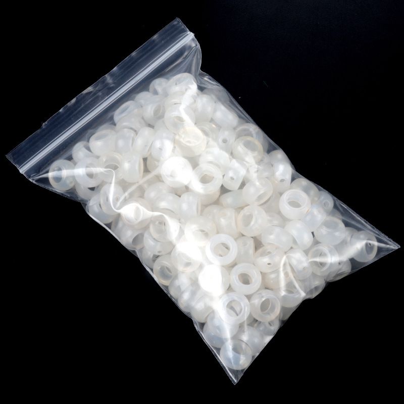1733-Grânulos de furo grande 12mm furo 6mm ágata branca ábaco contas soltas DIY pulseira colar cordão material espaçador