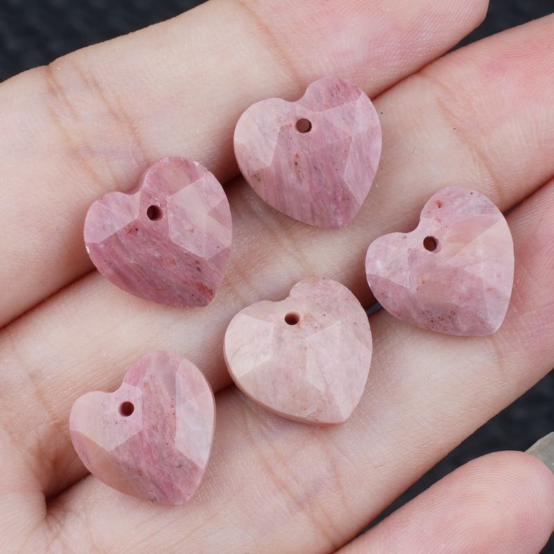 13Mm cristal ágata jade corte amor pingente DIY colar pulseira brincos jóias acessórios material