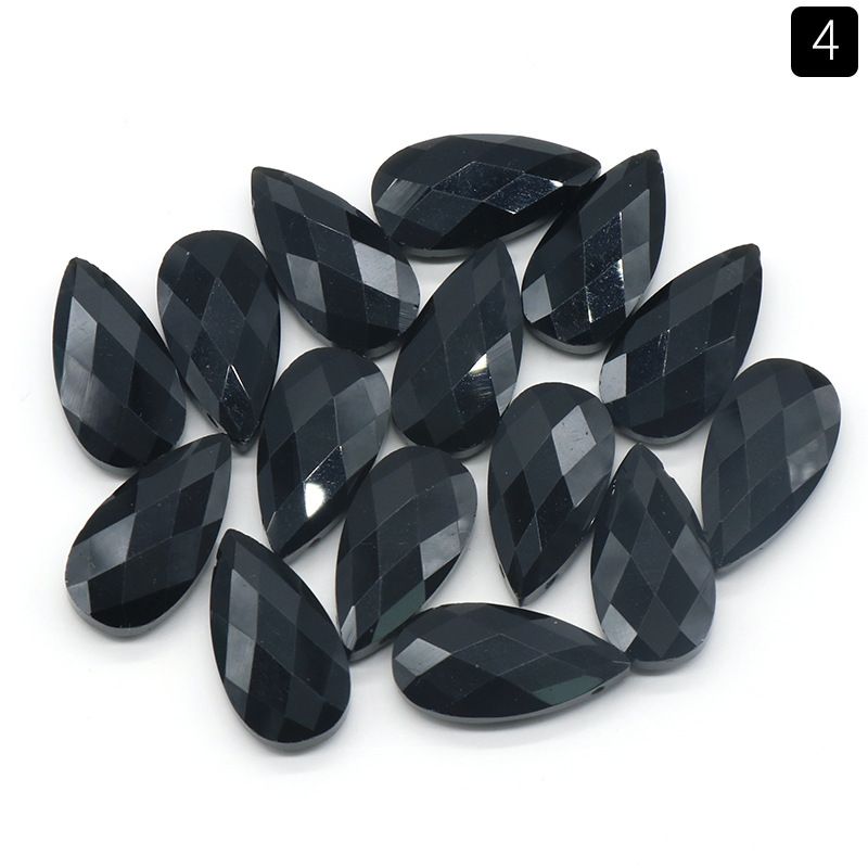 1423-Cristal de pó natural ametista gota de água cortada contas soltas colar DIY brincos pingente acessórios pingente de jóias