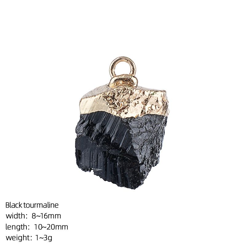 Pingente de pedra bruta de cristal natural transfronteiriço DIY colar brincos pulseira de prata dourada pedra áspera acessórios de ágata irregular