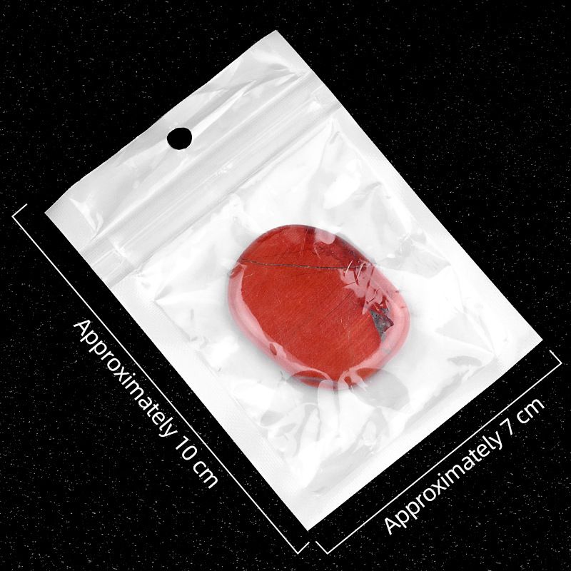 1537 Pingente oval oval duplo plano Worrystone irregular com letras ovais de cristal natural