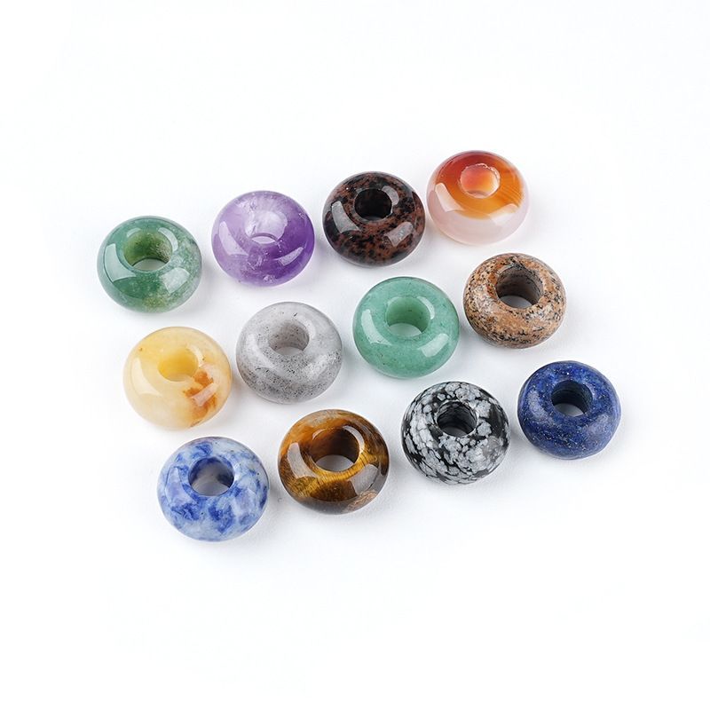 8 * 14Mm grande buraco natural cristal ábaco contas DIY colar colar de roupas de ágata contas soltas contas divisória acessórios de jóias
