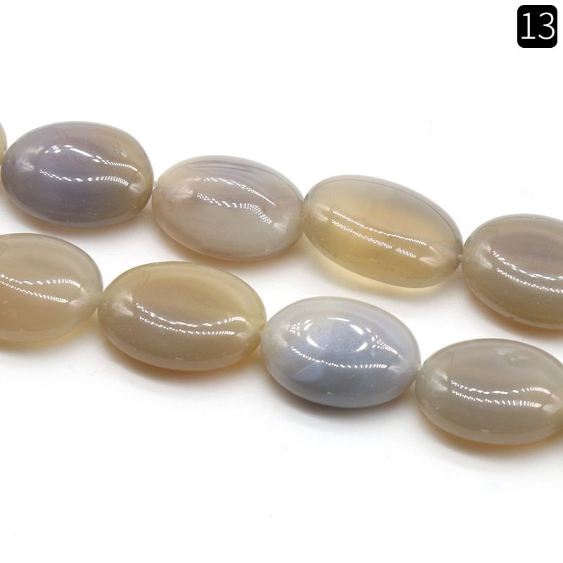 1319-13X18mm cristal de ágata frisada em forma de ovo pedra semi-preciosa trabalho oval em andamento acessórios de jóias DIY
