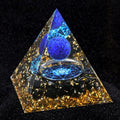 2126-Ágata de cristal 5cm de cascalho pirâmide Resina epóxi escritório doméstico enfeite de mesa artesanato