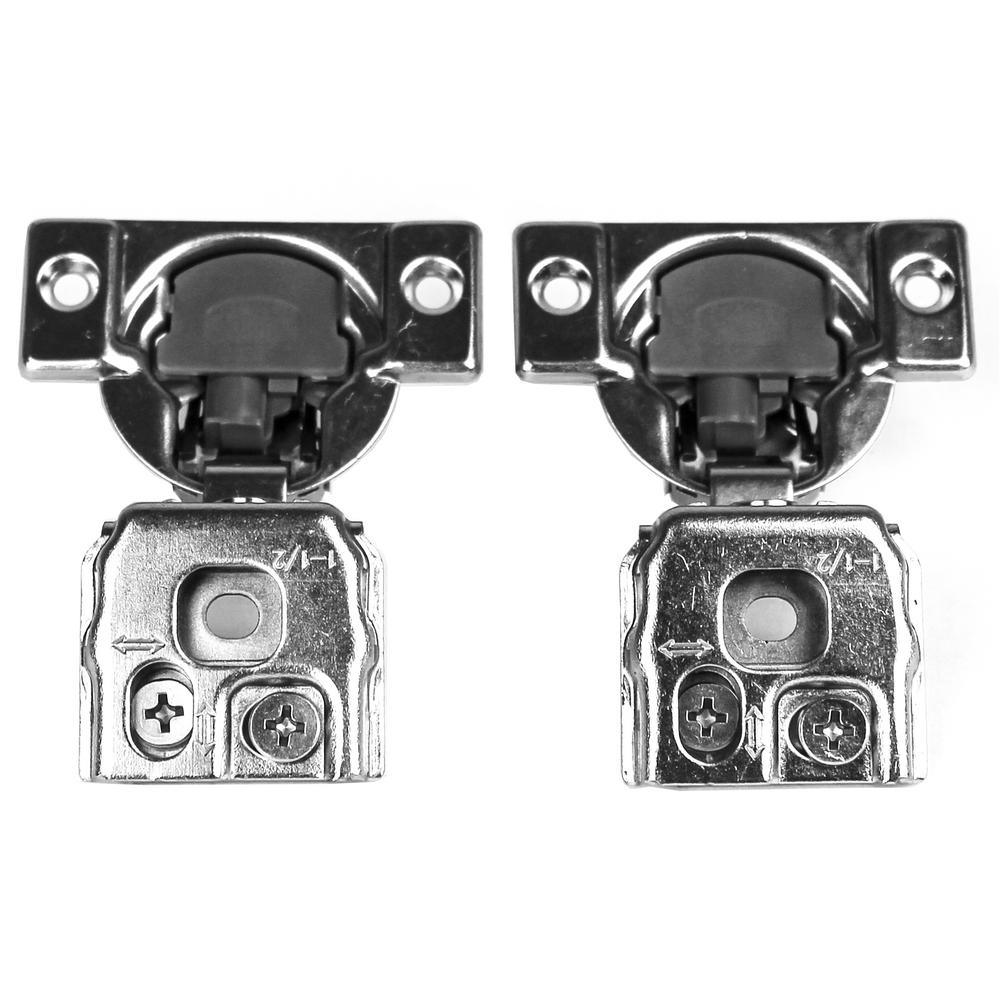 105-Degree 1-1/2 in. (35 mm) Overlay Soft Close Face Frame Cabinet Hinges with Installation Screws (15-Pairs)