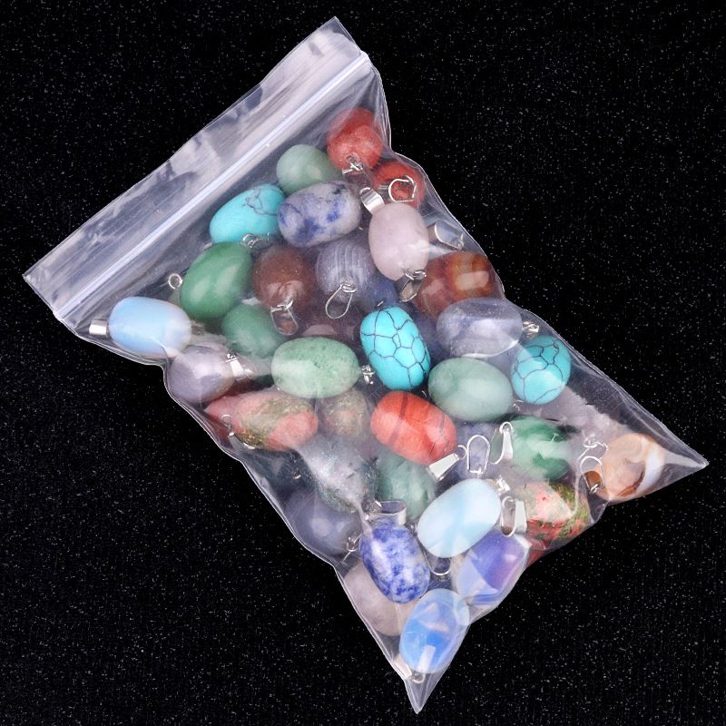 1823-13X18mm pingente de tambor de pedra de cristal de ágata pingente cilíndrico acessórios de jóias DIY