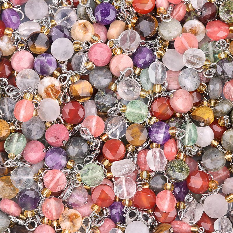2132-Ágata de cristal natural pedra semi-preciosa seção hexagrama pingente pequeno gotejamento jóias DIY acessórios de jóias